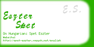 eszter spet business card
